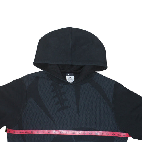 Nike Boys Black XL Pullover Hoodie with Football Graphic Design