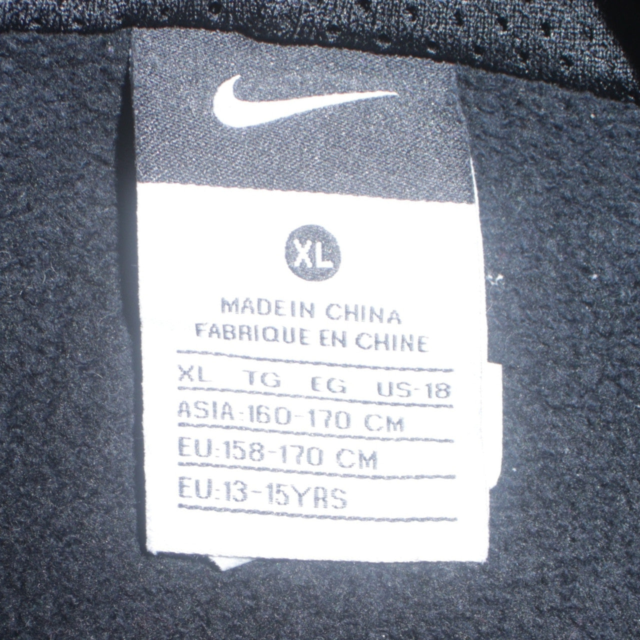 Nike Boys Black XL Pullover Hoodie with Football Graphic Design