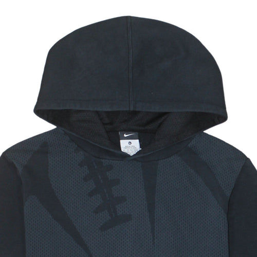 Nike Boys Black XL Pullover Hoodie with Football Graphic Design