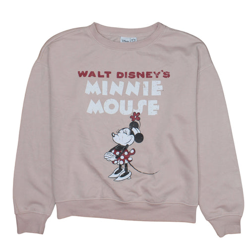 Disney Women's Pink Minnie Mouse Pullover Sweatshirt Size S