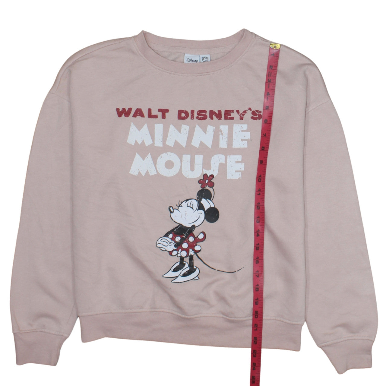 Disney Women's Pink Minnie Mouse Pullover Sweatshirt Size S