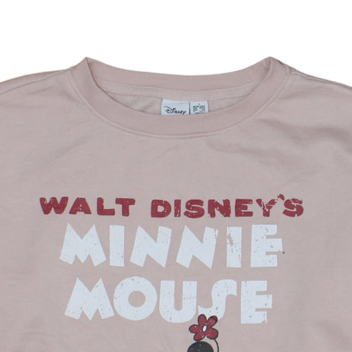 Disney Women's Pink Minnie Mouse Pullover Sweatshirt Size S