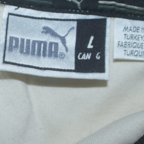 Puma Men's White Crew Neck Short Sleeve Cotton T-Shirt Size L