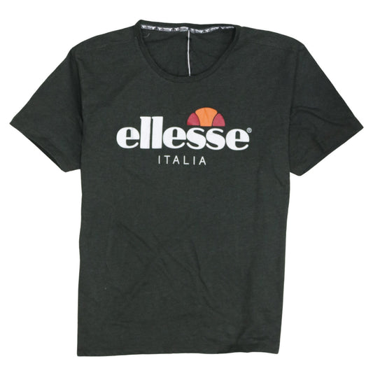 Ellesse Men's Black 2XL Logo Graphic Short Sleeve T-Shirt