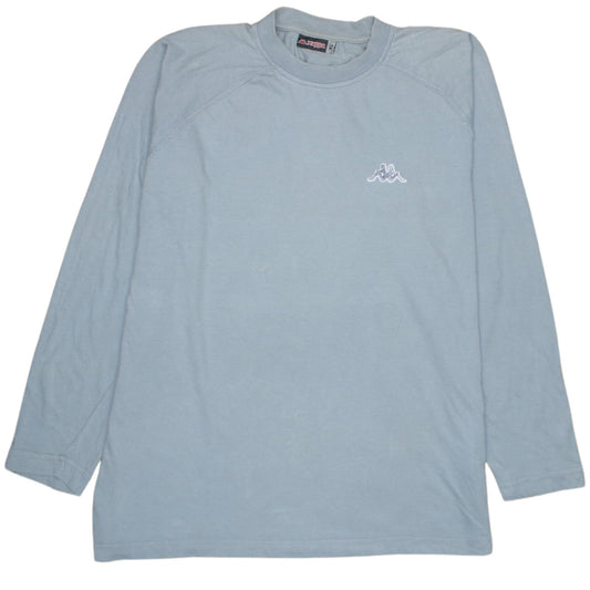 Kappa Men's Blue Long Sleeve Crew Neck Sports T-Shirt XL