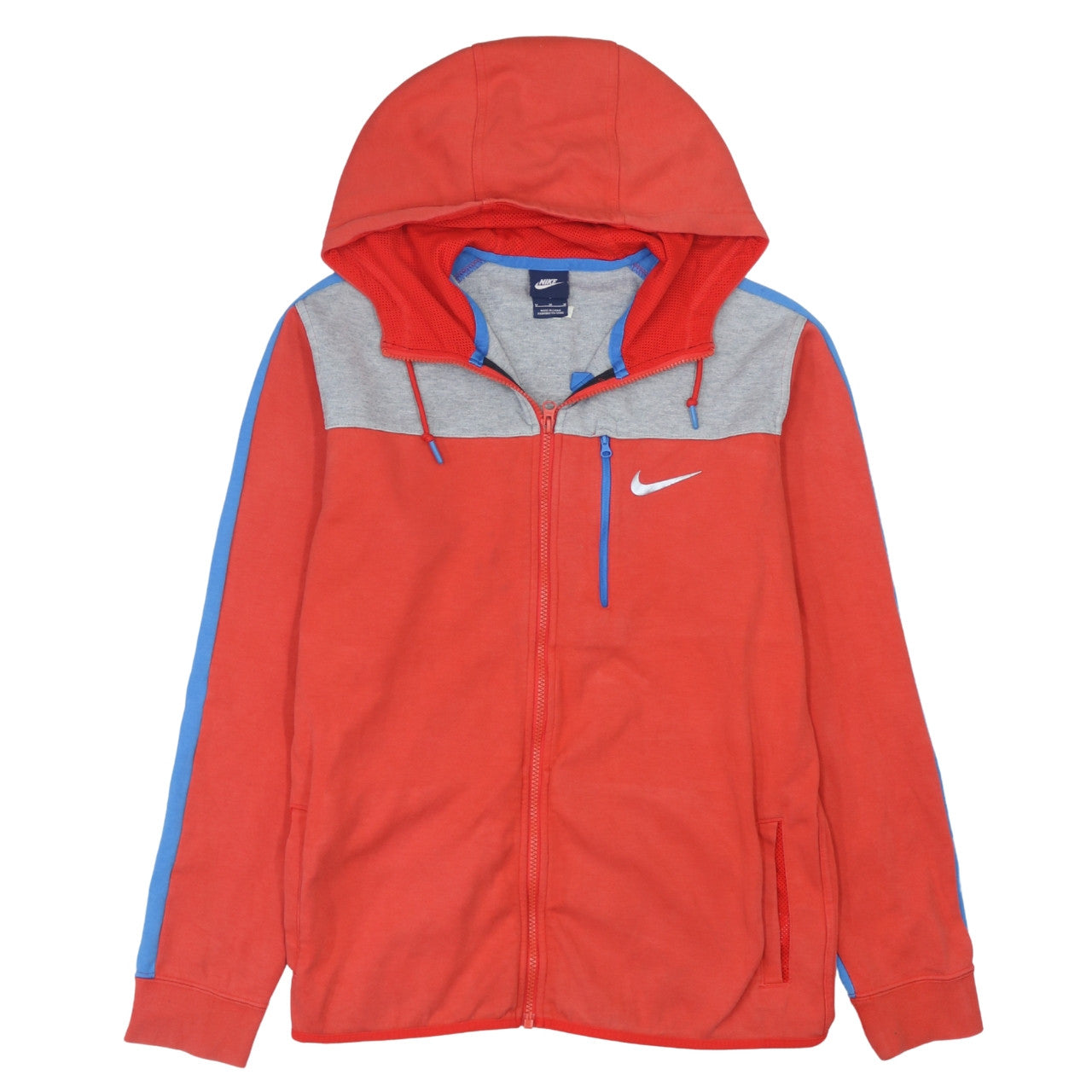 Nike Men's Red Full Zip Hoodie M Sports Fleece