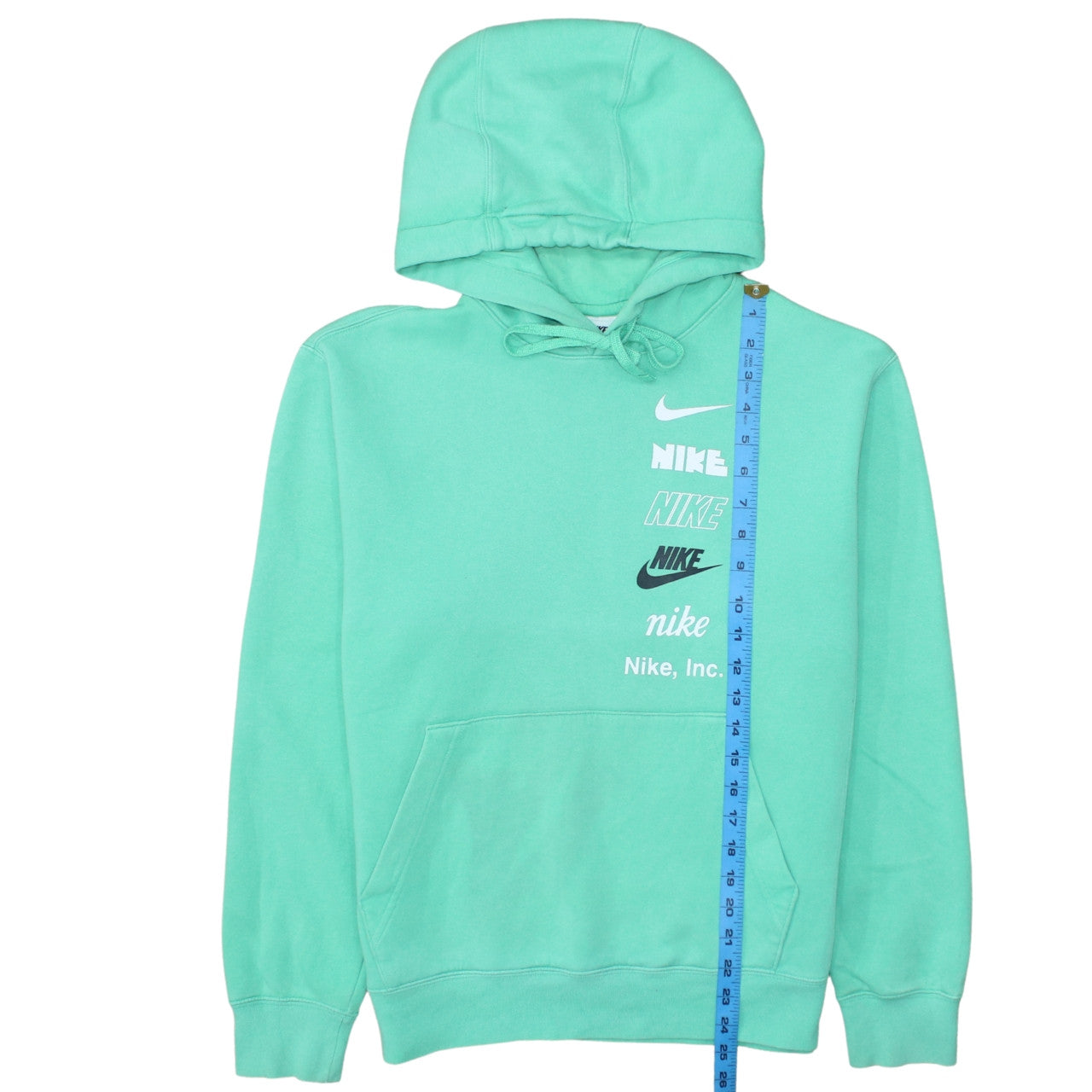 Nike Women's Green Pullover Hoodie Small Graphic Print Cotton Blend