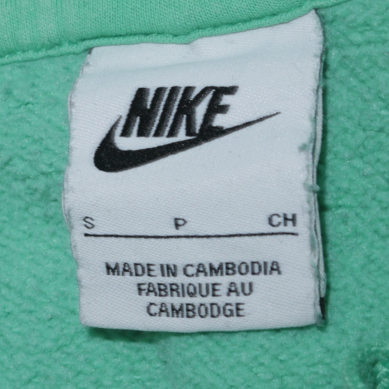 Nike Women's Green Pullover Hoodie Small Graphic Print Cotton Blend