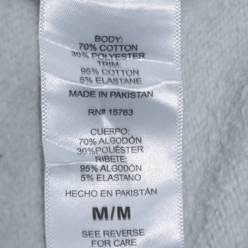 Champion Mens Grey Embroidered Logo Hoodie Medium Pullover Athletic