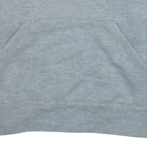 Champion Mens Grey Embroidered Logo Hoodie Medium Pullover Athletic