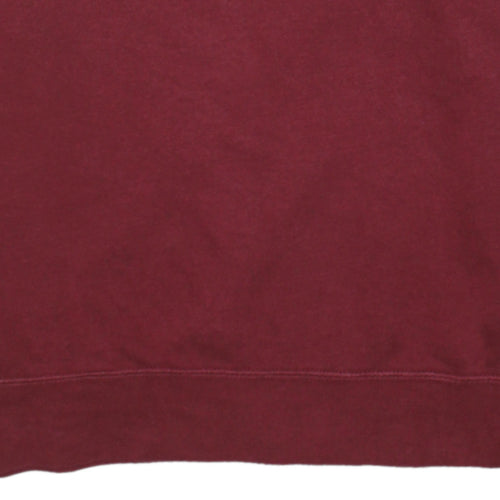 Nike Womens Burgundy Crew Neck Sweatshirt Size S Classic Logo Pullover