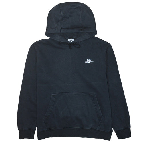 Nike Men's Black Pullover Hoodie M Embroidered Logo Fleece