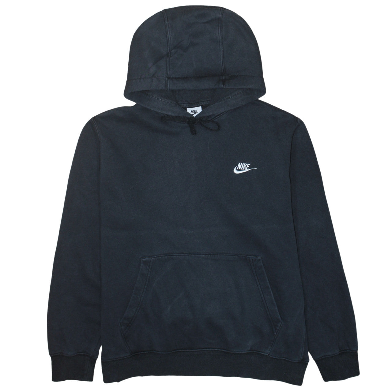 Nike Men's Black Pullover Hoodie M Embroidered Logo Fleece
