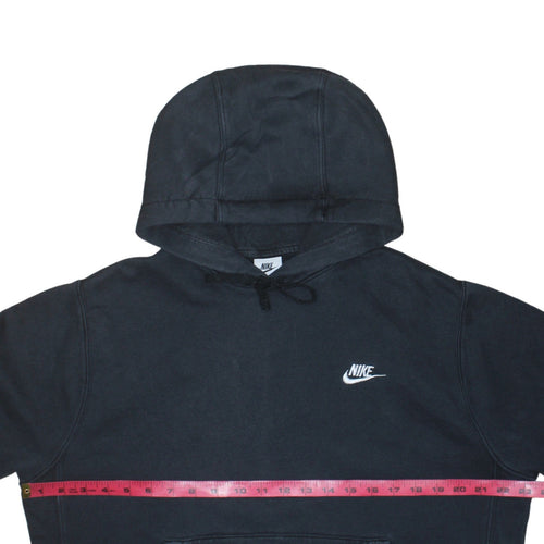 Nike Men's Black Pullover Hoodie M Embroidered Logo Fleece
