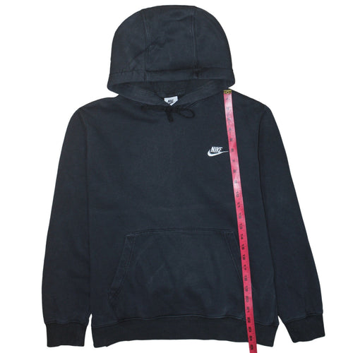Nike Men's Black Pullover Hoodie M Embroidered Logo Fleece