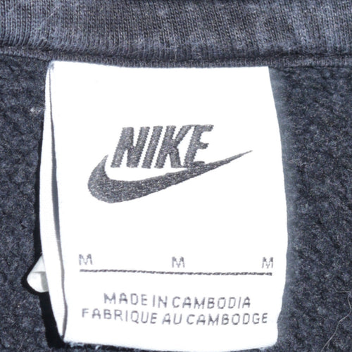 Nike Men's Black Pullover Hoodie M Embroidered Logo Fleece