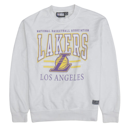 Primark NBA Los Angeles Lakers White Women's 2XS Pullover Sweatshirt