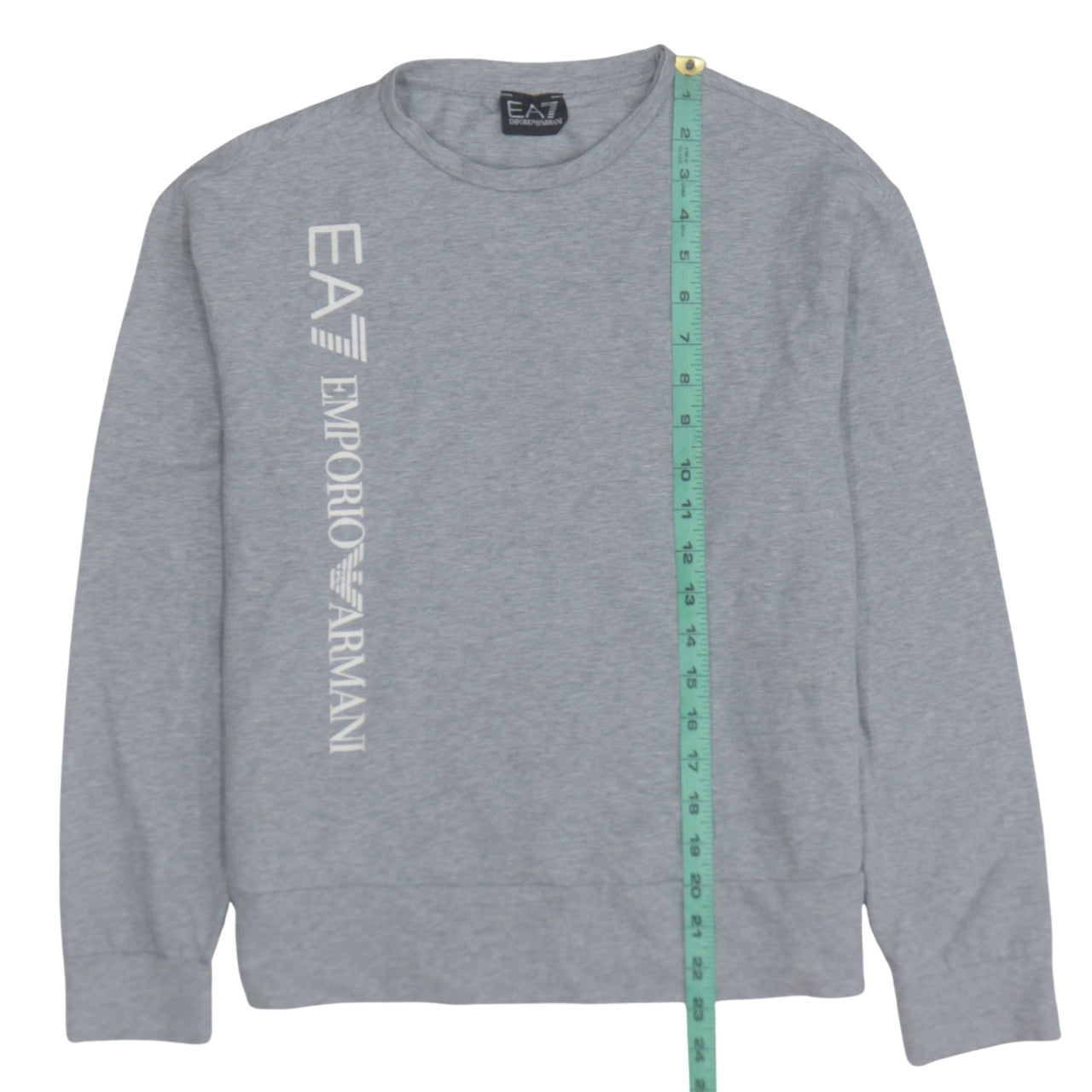 Emporio Armani Men’s Grey Logo Pullover Sweatshirt Size M