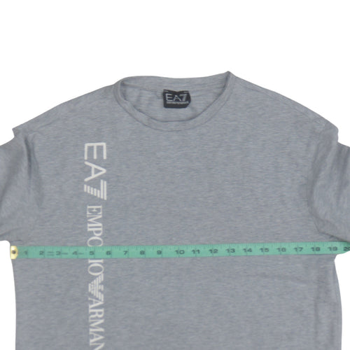 Emporio Armani Men’s Grey Logo Pullover Sweatshirt Size M