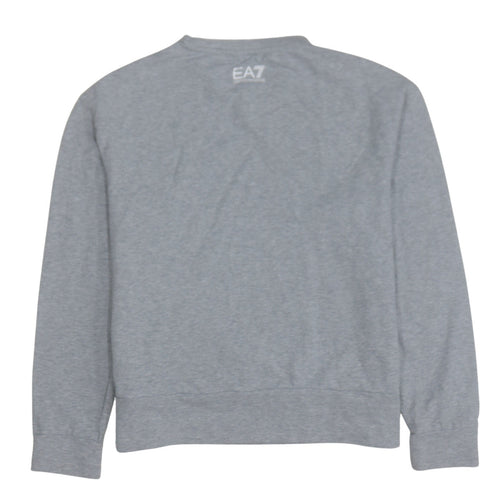 Emporio Armani Men’s Grey Logo Pullover Sweatshirt Size M