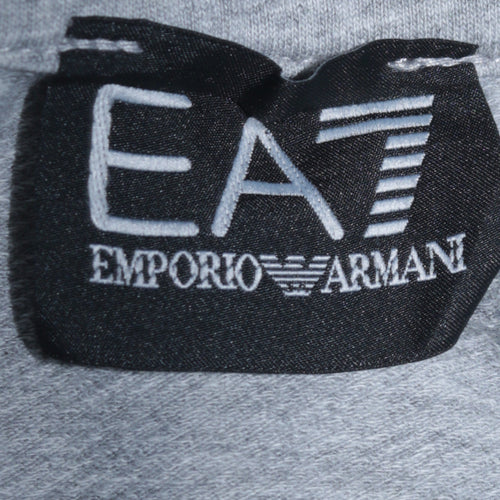 Emporio Armani Men’s Grey Logo Pullover Sweatshirt Size M