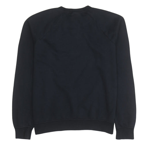 Nike Womens Black Medium Pullover Sweatshirt Cotton Blend Logo Print