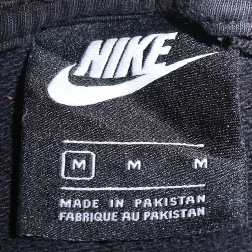 Nike Womens Black Medium Pullover Sweatshirt Cotton Blend Logo Print