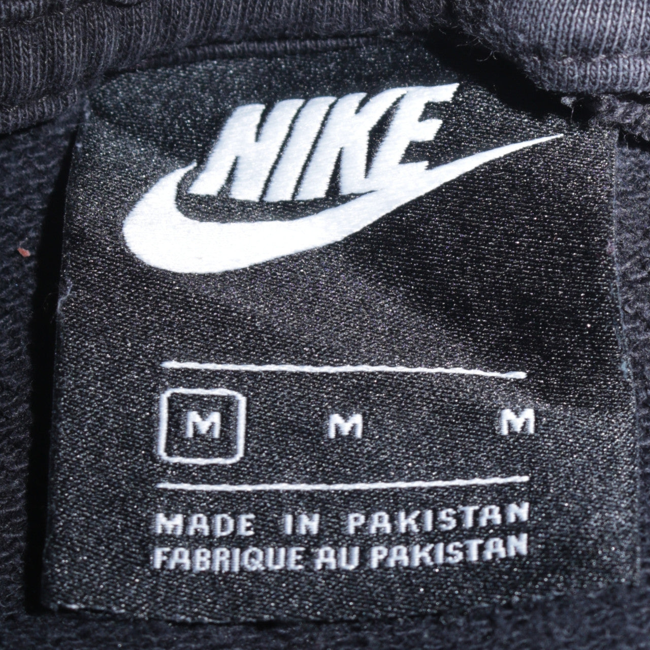 Nike Womens Black Medium Pullover Sweatshirt Cotton Blend Logo Print