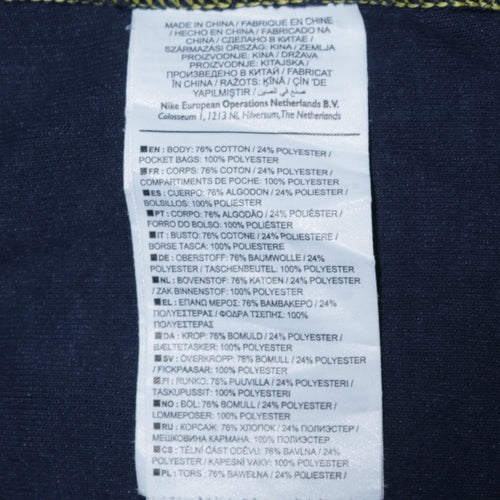 Nike Men's Blue XL Pullover Sweatshirt Crew Neck Zip Pocket