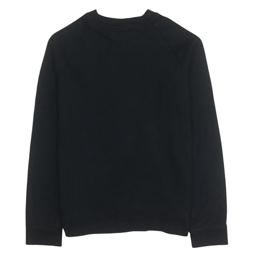 Adidas Womens Black Size 12 Crew Neck Logo Pullover Sweatshirt