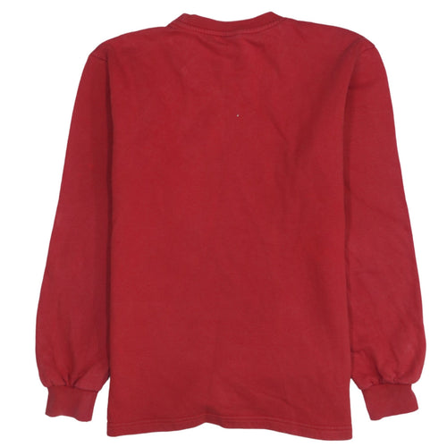 Adidas Boys Red Crew Neck Pullover Sweatshirt 13-14 Years Logo Graphic
