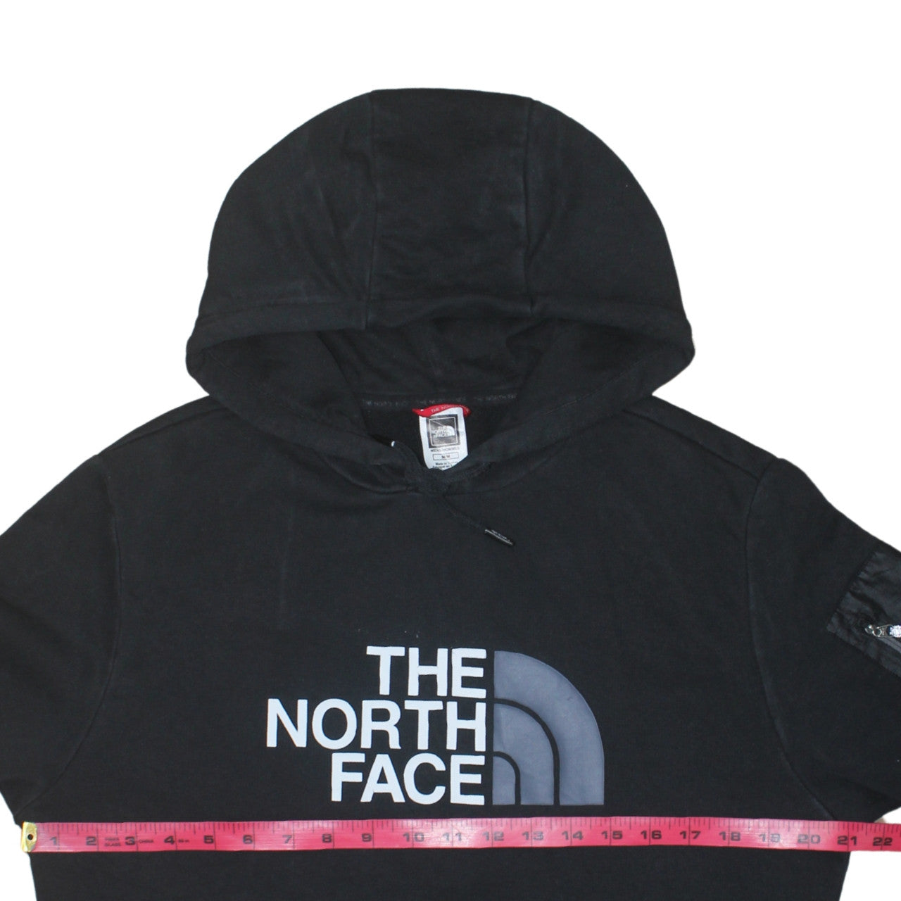 The North Face Men’s Black Pullover Hoodie M Logo Pocket