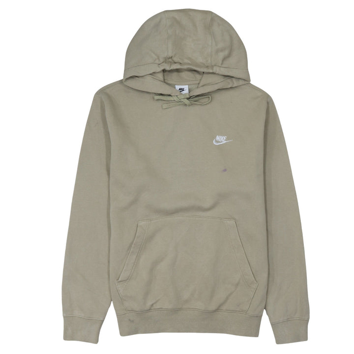 Nike Women’s Beige Pullover Hoodie Small Logo Cotton Blend