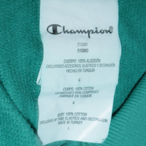 Champion Men's Green Pullover Hoodie Size L Classic Fit