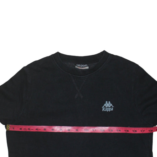 Kappa Men's Black Small Crew Neck Pullover Sweatshirt