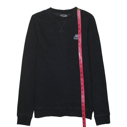 Kappa Men's Black Small Crew Neck Pullover Sweatshirt