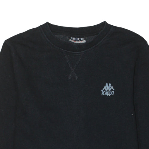 Kappa Men's Black Small Crew Neck Pullover Sweatshirt