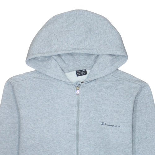 Champion Men's Grey Full Zip Hoodie L Fleece Sweatshirt