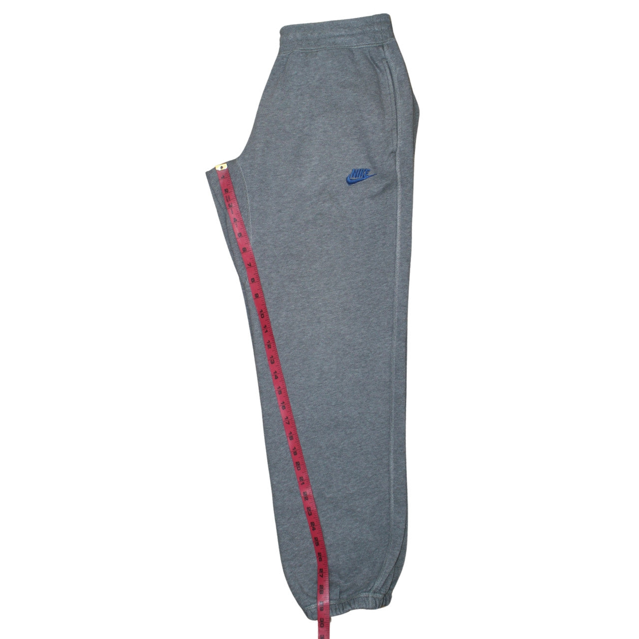 Nike Men's Grey M Fleece Sweatpants Regular Fit Elastic Waist