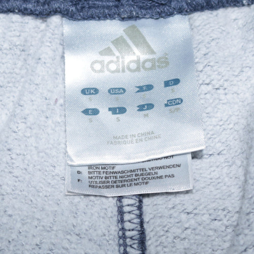 Adidas Womens Blue Sweatpants S Regular Fit Fleece Joggers