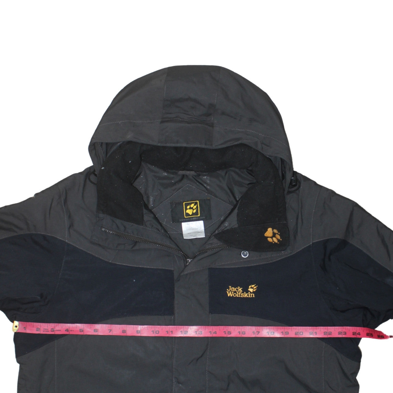 Jack Wolfskin Men's Grey Hooded Waterproof Parka Jacket L 42in