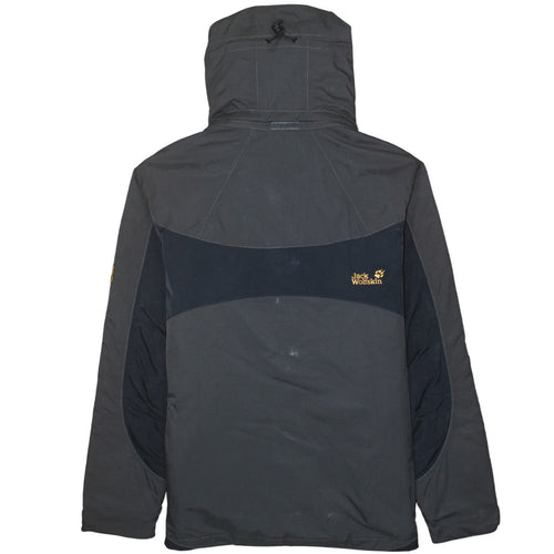 Jack Wolfskin Men's Grey Hooded Waterproof Parka Jacket L 42in