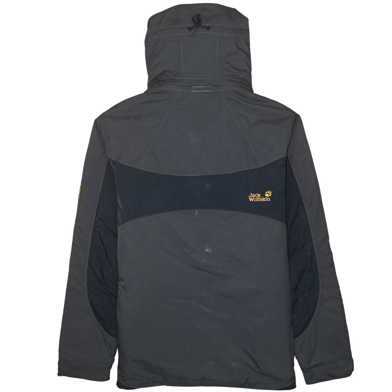 Jack Wolfskin Men's Grey Hooded Waterproof Parka Jacket L 42in