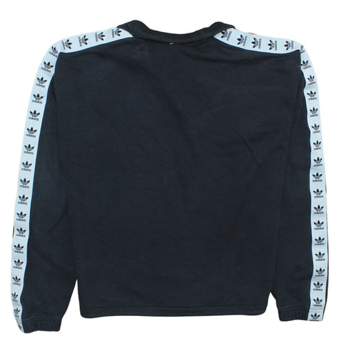 Adidas Women’s Black 1/4 Zip Sweatshirt Size UK 10 Cotton Blend