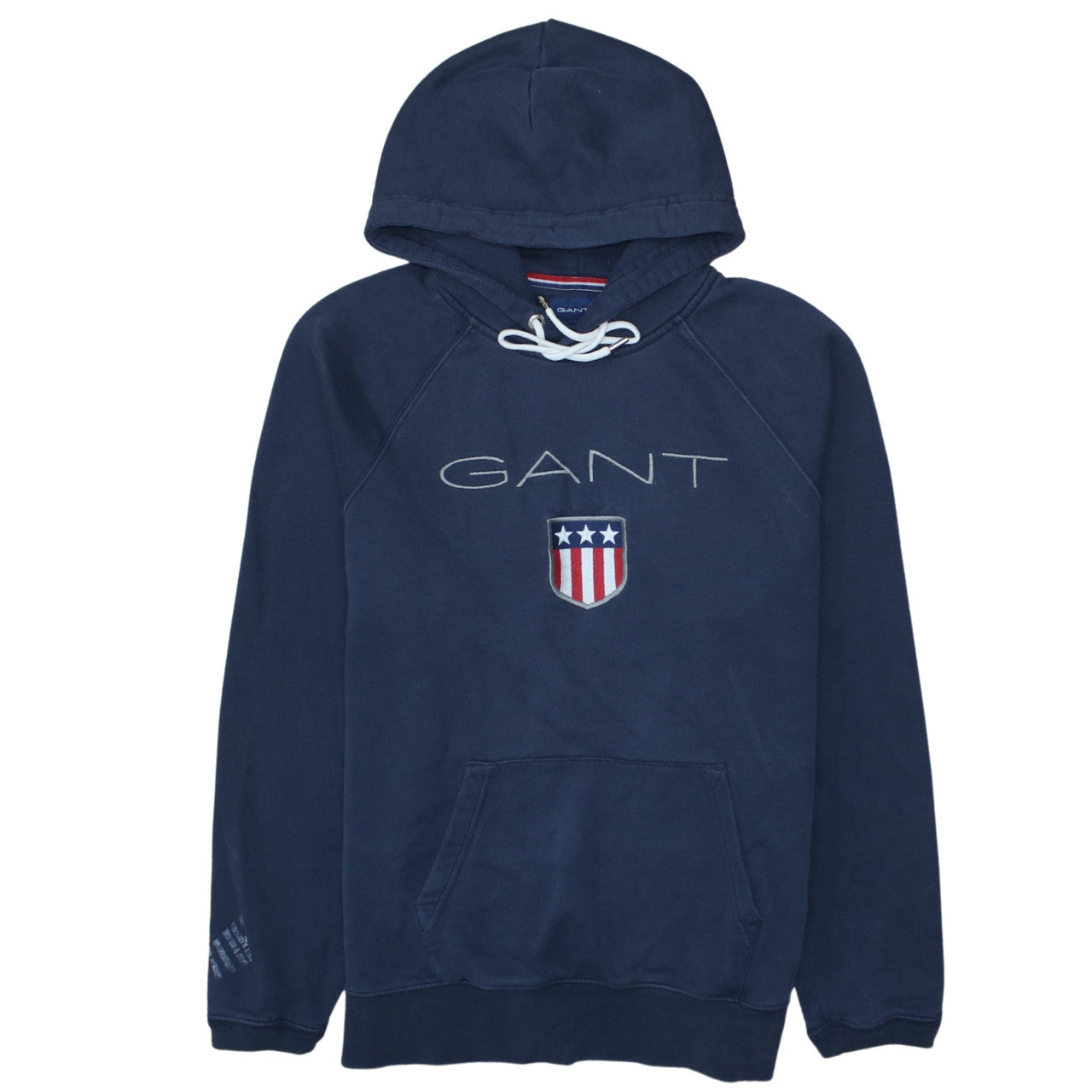 GANT Men's Blue Pullover Hoodie XL Embroidered Logo Fleece Sweatshirt