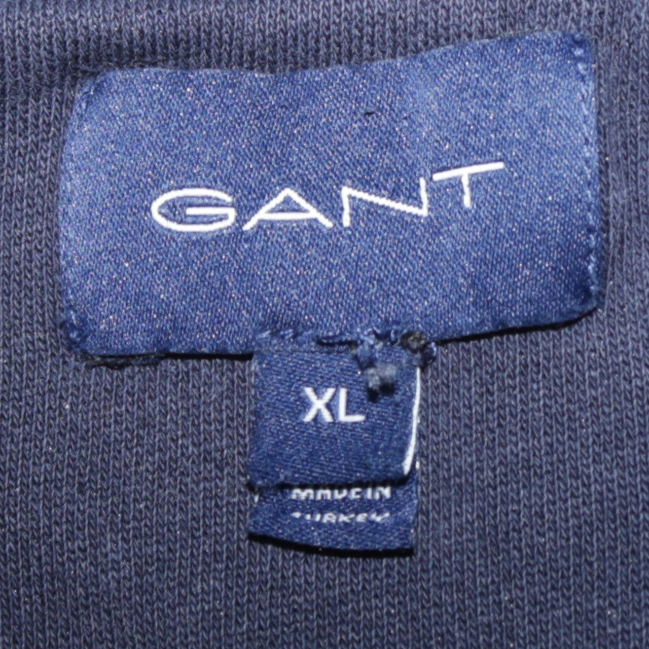 GANT Men's Blue Pullover Hoodie XL Embroidered Logo Fleece Sweatshirt