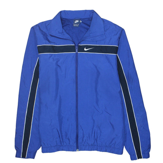 Nike Men's Blue Track Jacket Size L Polyester Full Zip Activewear
