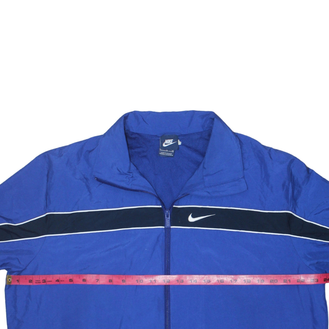 Nike Men's Blue Track Jacket Size L Polyester Full Zip Activewear