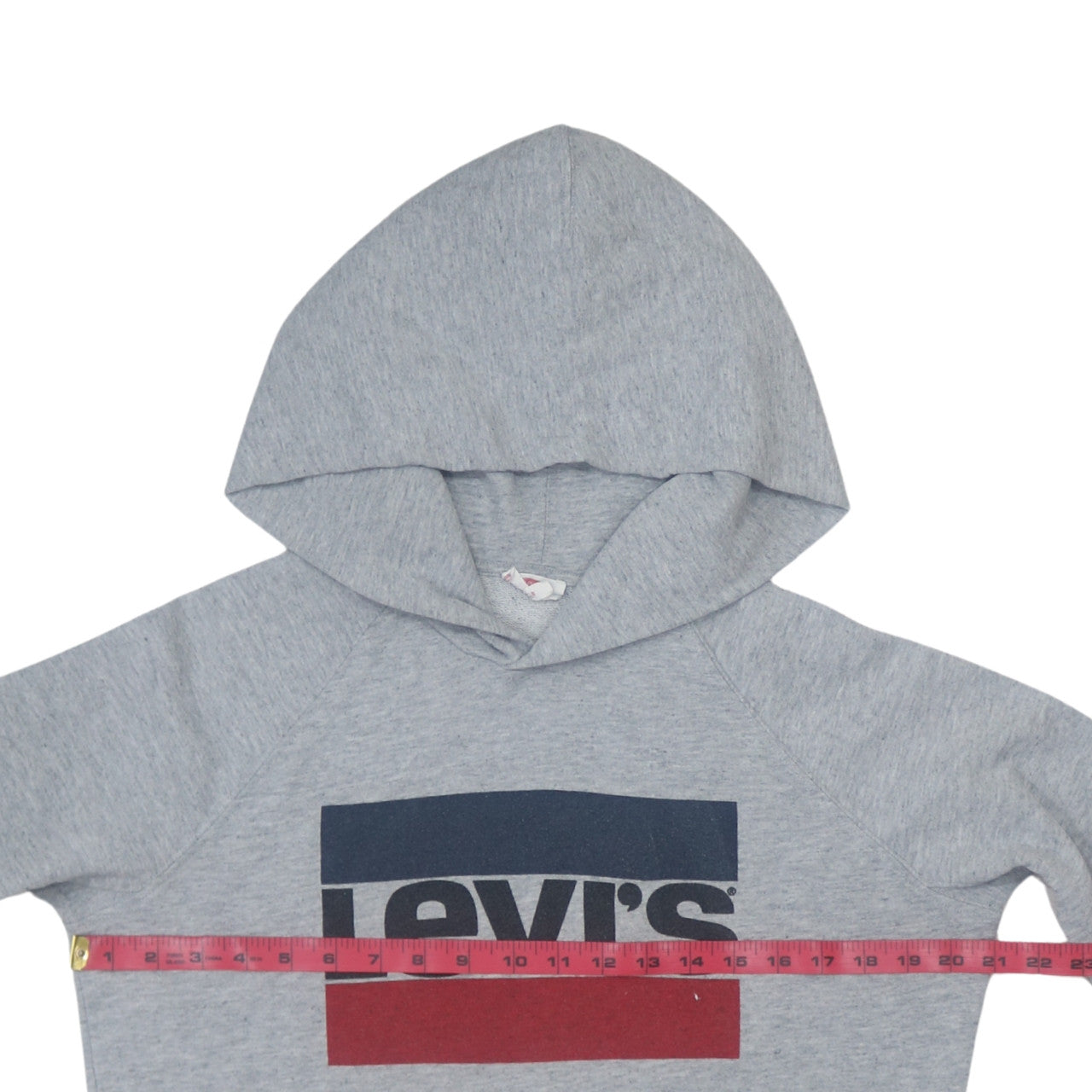 Levi's Grey XS Pullover Hoodie Teens Graphic Logo Sweatshirt