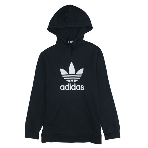Adidas Men Black Pullover Hoodie Small Graphic Logo Sportswear